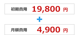 スピードパック、初期費用19800円、月額費用4900円
