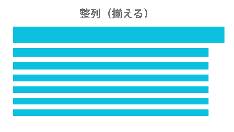 整列(揃える)