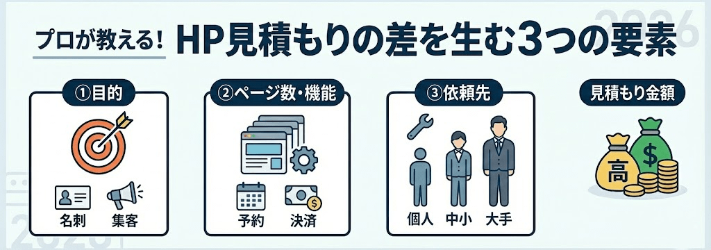 プロが教える！HP見積もりの差を生む３つの要素