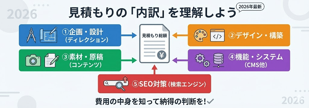 見積もり書を見る前に！ ホームページ作成費用の「内訳」