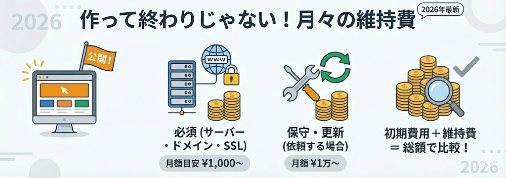 作って終わりじゃない！月々かかる維持費（ランニングコスト）