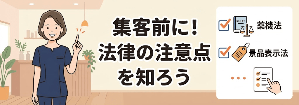 エステサロンの広告・集客で押さえておきたい法律の注意点