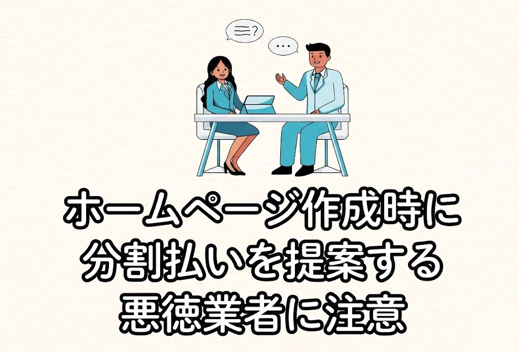ホームページ作成時に分割払いを提案する悪徳業者に注意