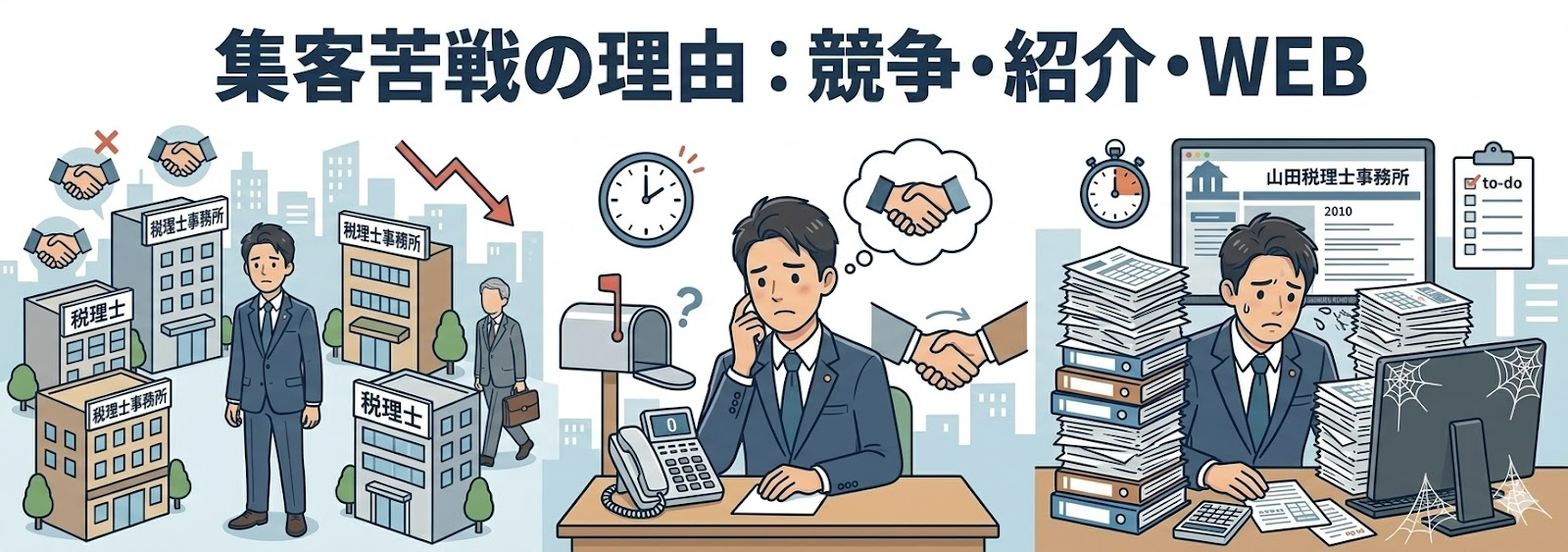 税理士が集客に苦戦する３つの根本原因