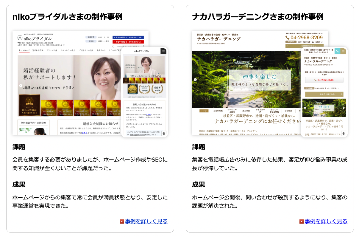 成果直結!10,000サイト以上の成功事例と実績