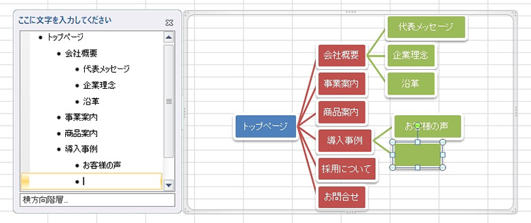 サイトマップ作成ツールにはExcelがおすすめ