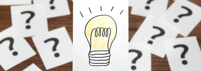 あえて疑問形で新しい価値観を与える