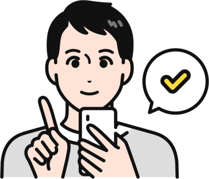 スマートフォンで求人情報を見る人（求人媒体経由の応募イメージ）