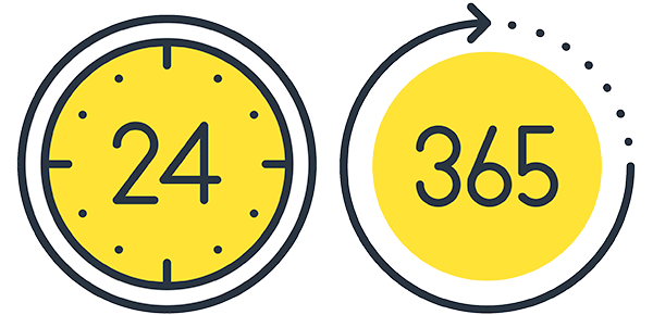 24時間365日営業し続ける