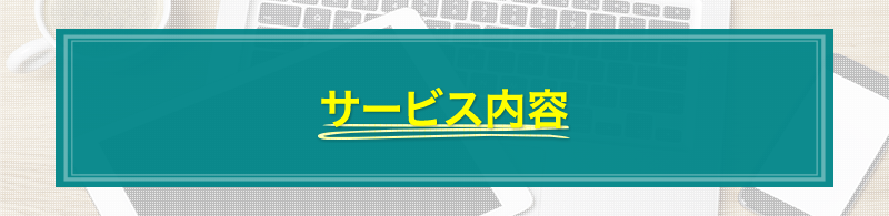 サポートつき自作サービス整体パックのサービス内容