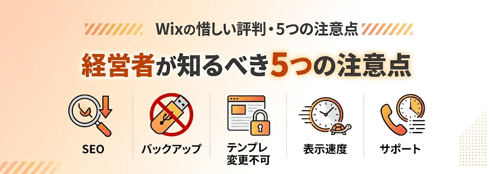 Wix（ウィックス）の「惜しい評判」とデメリット【経営者が知るべき注意点】